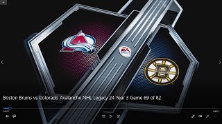 Boston Bruins vs Colorado Avalanche Highlights🏒 NHL Legacy 24🏒 Year 3 Game 6982🏒 [upl. by Weismann]