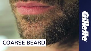 How to Shave Coarse Facial Hair  Gillette [upl. by Gavrielle]