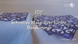 DIY Bad Makover Fließen überkleben  WESTWING StyleTipps [upl. by Bonnette]