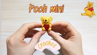 Crochet tutorial Pooh mini Hướng dẫn móc gấu pooh mini San crochet [upl. by Noseyt]