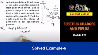 Class 12 Physics  Electrostatics  22 Solved Example6 on Electrostatics  For JEE amp NEET [upl. by Earehc]