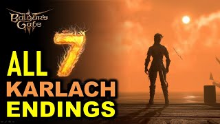 All 7 Karlach Endings in Baldurs Gate 3 BG3 [upl. by Sorcha639]