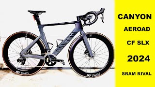 Canyon Aeroad 2024 CF SLX Sram Rival pomiar mocy DTSwiss rower szosa Aero [upl. by Aelanna]