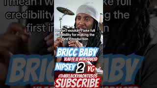 VladtvBricc Baby I introduced Nipsey 2 Thugga shortsfeed podcastclips hiphopculture shorts [upl. by Elizabet]