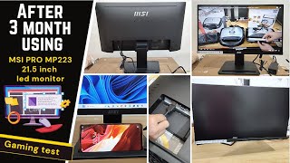 After 3 month using  MSI PRO MP223 2145 Inch Full HD LED Monitor  1920 x 1080 100 Hz  review [upl. by Gibbeon]