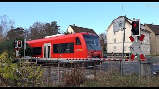 Railroad Crossing  Friedrichshafen DE  Bahnübergang Olgastraße [upl. by Enimisaj718]