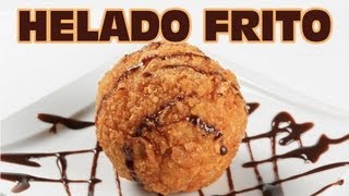 Receta muy fácil para hacer HELADO FRITO en casa en pocos minutos  Recetas de postres [upl. by Eidroj759]