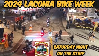 Laconia Bike Week 2024Saturday Night Weirs Beach Hill Action  Nice Bikes Loud Pipes [upl. by Senga935]