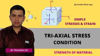 Triaxial stresses or three dimensional stresses [upl. by Kcam]