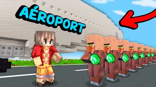 J’ai Ouvert un Aéroport pour ARNAQUER les Villageois Minecraft [upl. by Adnahs892]