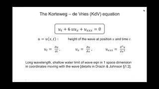 Lecture 1  Introduction to Solitons [upl. by Buckley]