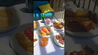 Room service breakfast 🍳🥞🍉 Dominican Republic 🇩🇴 Punta Cana [upl. by Itirahc]