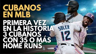 Cubanos en MLB Por primera vez en la historia 3 cubanos con 35 o más jonrones [upl. by Ieso]