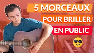 5 morceaux très simples pour briller en public  guitare débutant [upl. by Shanie]