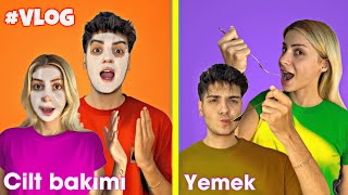 SILANIN EVİNDE BİR GÜN CİLT BAKIMI VE YEMEK MELİH YILDIRIM  SILA BEYOĞLU vlog [upl. by Beshore]