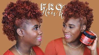 FroHawk on Tapered Short Natural Hair using AS I AM Long amp Luxe Products [upl. by Lyrrad318]