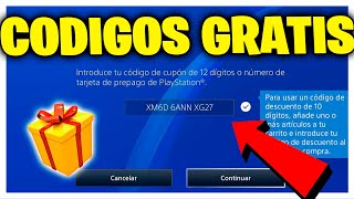 ¡YA CODIGOS GRATIS EN PLAYSTATION 4 PARA TODOS 🎁 [upl. by Yrrak422]