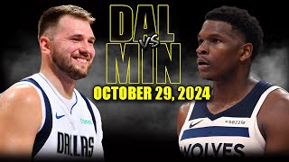 Dallas Mavericks vs Minnesota Timberwolves Full Game Highlights  October 29  202425 NBA Season [upl. by Ajam729]