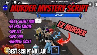 GOD Murder Mystery 2 Script BEST AIM NO MISS  Esp Free emote Silent Aim Aimbot spy all [upl. by Eseyt]