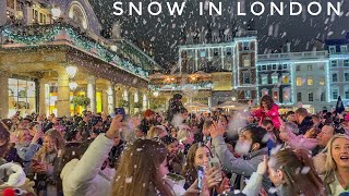 London Christmas Evening Lights Tour  Covent Garden to Luxury Mayfair  London Winter Walk 4K HDR [upl. by Dumond]