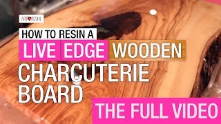 How To Resin a Live Edge Wood Board  Step By Step Tutorial [upl. by Leahcin]