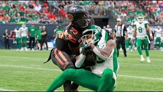 CFL 2023 Recap Saskatchewan  BC week 7 [upl. by Etirugram]