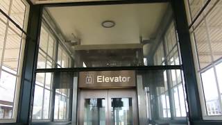 2x 1998 OTIS holeless hydraulic glass elevators  Gentofte Station Denmark [upl. by Supat]