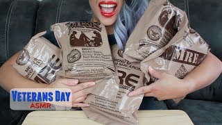 ASMR MRE Meal Ready To Eat Unboxing  Scratching  Tapping  Rubbing  Eating Sounds No Talking [upl. by Lezirg]