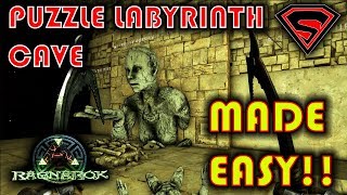 ARK RAGNAROK PUZZLE LABYRINTH CAVE  LABYRINTH PUZZLE CAVE PASSWORD amp EASIEST WAY TO DO IT [upl. by Burny]