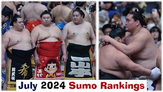 July 2024 Sumo Rankings Released [upl. by Ecallaw]