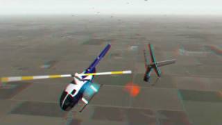 3D Simulation of a Robinson R44 Helicopter in a Negative G tail boom strike [upl. by Amej118]