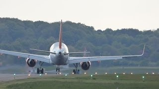 FullHD Windy easyJet Airbus A320SL landing at GenevaGVALSGG [upl. by Yatnod]