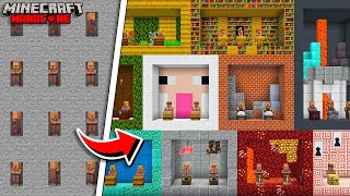 I Built a Trading Hall for EVERY VILLAGER in Minecraft Hardcore [upl. by Aetnuahs]