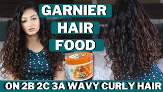 Garnier Hair Food on 2b 2c 3a Wavy Curly Hair [upl. by Donnenfeld]