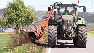 Bankettfräsen mit Pflugschar Peter Rosenfelder Kommunale Dienstleistungen [upl. by Nitreb324]