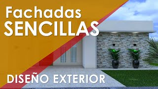 ☀15 FACHADAS BONITAS de CASAS PEQUEÑAS  FACHADAS BONITAS y sencillas [upl. by Collins]