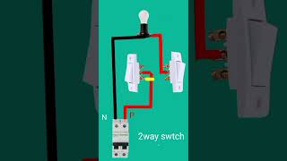 Two way switch connection  wiring diagram  shorts [upl. by Zwart]