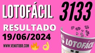 🍀 Resultado Lotofácil 3133 [upl. by Enileda]