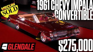 SOLD for 275000 1961 Chevrolet Impala Convertible  Mecum Glendale 2024 [upl. by Ecirum180]