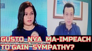 VP SARA Duterte gusto ma impeach to gain sympathy again Sen Trillanes comments [upl. by Sillaw]