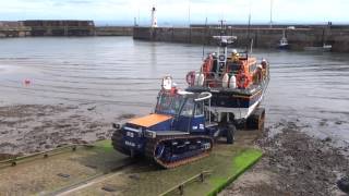 Anstruther lifeboat launch [upl. by Eisdnil]