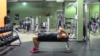 Lying Dumbbell Triceps Extension  HASfit Triceps Exercise Demonstration  Tricep Extensions [upl. by Annait]