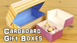 DIY Cardboard Gift Boxes [upl. by Mathe]