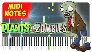 Plants vs Zombies  Theme Song Piano Cover Piano Sheets  midi [upl. by Aiynat]