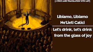 Libiamo nelieti calici  La traviata English Lyrics and AI art [upl. by Auoh]