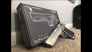 WE TechCyber Gun Chrome 50 AE Desert Eagle Review [upl. by Micheal]