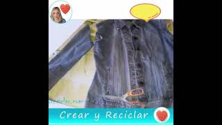 De CHAQUETA a CHALECO JEANS sin coser Idea 1 con vaqueros viejos DIY [upl. by Aidnyc612]