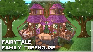 EPIC Fairytale Family Treehouse Mansion Build  BLOXBURG Roblox [upl. by Lennor861]