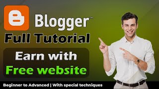 Blogger full course 2024  how to make a blogger website and earn money [upl. by Azaria54]