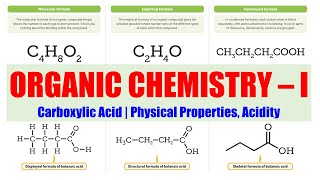 43 Carboxylic Acid Physical Properties and Acidity  Organic Chemistry 01  BPharm 2nd Semester [upl. by Clementius]